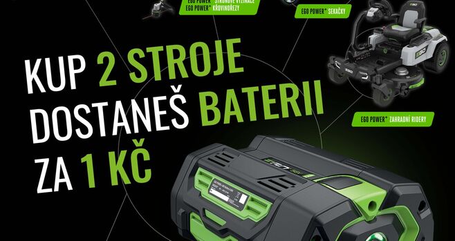 Kup 2 stroje a dostaneš baterii za 1 Kč