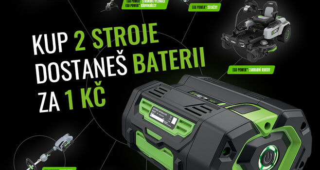 Kup 2 stroje a dostaneš baterii za 1 korunu